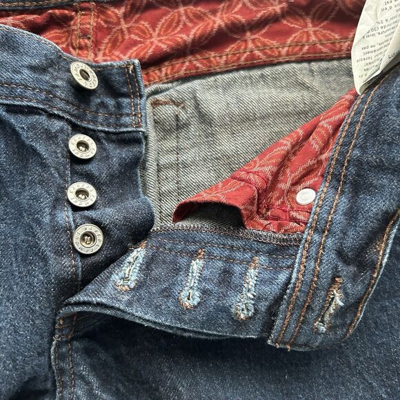 Naked And Famous Mens Weird Guy Jeans 32x26 Fuzzy Indigo Selvedge Button Fly - Picture 7 of 14